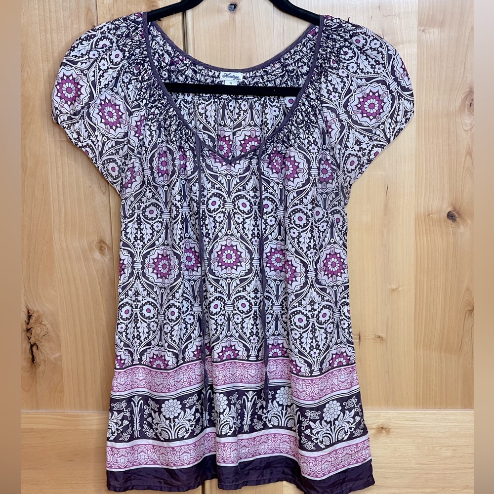Heritage 1981 boho 100% silk blouse